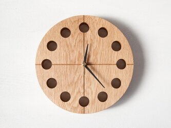 木の時計マル(Φ240) No1 | ナラ【針、選択可】の画像