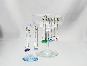ロングチェーン・ノンホールピアス(イヤリング)　の画像