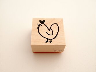 ＜ゴム製スタンプ＞にわとりスタンプの画像