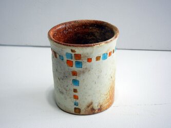 百色（ももいろ）象嵌　ゆのみ 角紋縁取りの画像