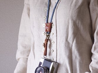 ROPE TIEカメラストラップ（インディゴ）[受注生産]の画像