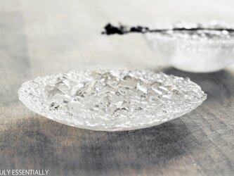 ガラスのアクセサリートレイ -「 KAKERAの光 」 ● 無色透明・12cmの画像