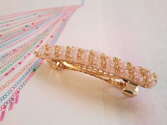 髪飾り *ビーズ刺繍バレッタ *ｍacaroonの画像