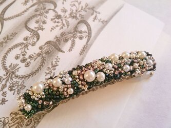 髪飾り *ビーズ刺繍バレッタ *Antiqueの画像