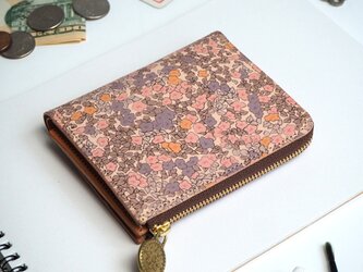 Ｌウォレット Ｌ字ファスナー 財布（ロマンティック インパチェンス）オールレザー 革  レディース ILL-1157の画像