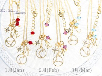 星座のカスタムネックレス- 12星座 + 12color ＋ ｲﾆｼｬﾙ -の画像