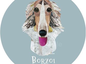 ボルゾイ《犬種名ステッカー/大型犬》の画像