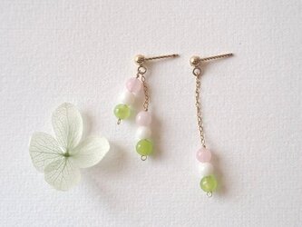 お花見団子のピアスの画像