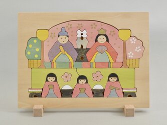 木のパズル　おひなさま〔大〕　の画像