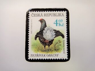 チェコ　切手ブローチ　2186の画像