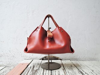 【ORZO】ベルト付　神戸 2wayミニボストンショルダーBAG レッドの画像