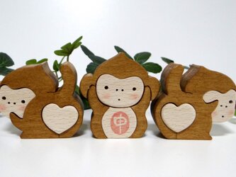 招福三猿「見ざる・言わざる・聞かざる」の画像