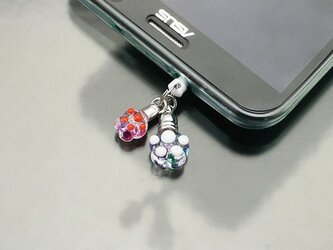 親子のにくきゅうスマホピアスの画像