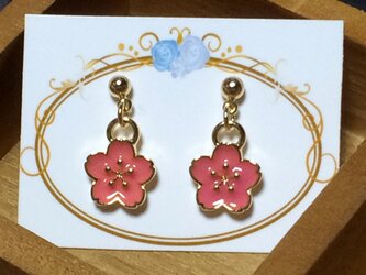 桜★卒業式や和装に★さくらのピアス　ピンクの画像