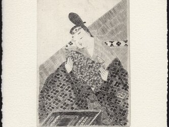 源氏物語絵巻・夕霧より/銅版画 (額なし）の画像