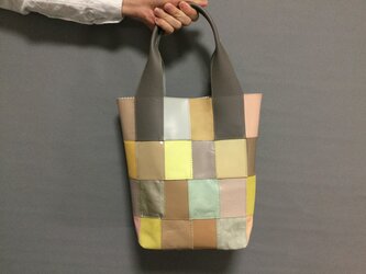レザーパッチワークトートバッグ298の画像