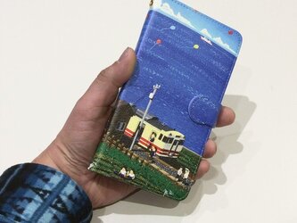 【スマホケース】ふうせんじいさんの旅 iPhone※Plus 、Android（ Lサイズ）手帳型ケースの画像