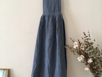 コットンリネン エプロンワンピースの画像