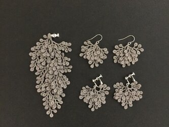 shida-maruba 03／gray　ピンブローチの画像