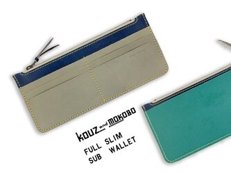 ▲F-SLIM メンズライクな落ち着き+夏ターコイズ「フルスリム 財布」セカンドウォレットに（FSW-NHTN-Y）の画像