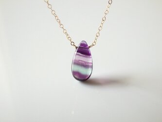 K14gf×フローライト×セミロングネックレスBの画像