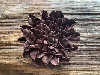 革花のブローチピン 3Lサイズ  モカの画像