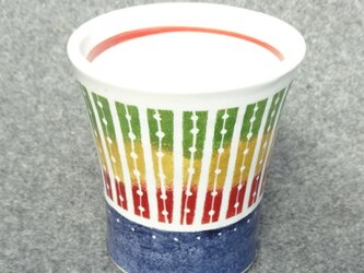短冊柄湯飲（ブルー）の画像