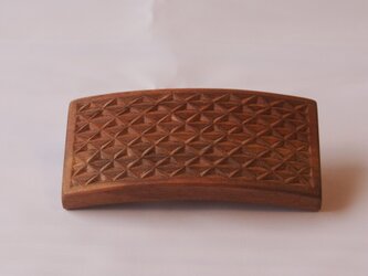 #7 チップカービングバレッタ 【木工彫刻】の画像