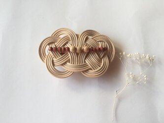 春色バレッタ(ピンクベージュ)の画像