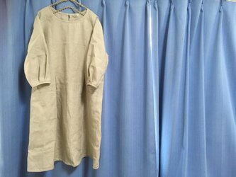 【順子様ｵｰﾀﾞｰ品】クラシカルワンピ★リネン100％★生成りの画像