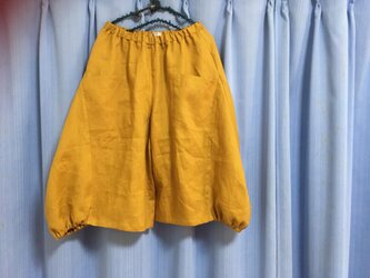 バルーンキュロット★マスタード★リネン100の画像