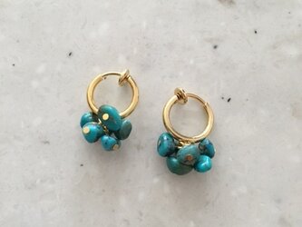 ターコイズリングイヤリングの画像