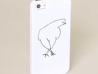 ＊足バッテンドリ＊スマホケース 白 機種選べます トリ 鳥 ハト 鳩 インコ iPhone Android Xperiaの画像