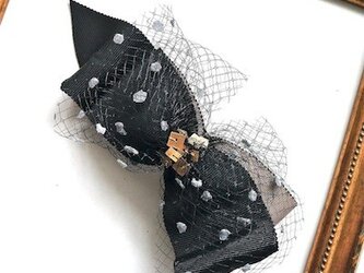 リボンミニヘッドドレス/black(全２色)の画像