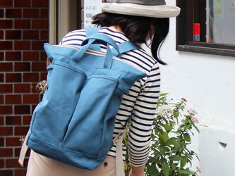hike40:ブルーグレー(高島帆布リュック)　の画像