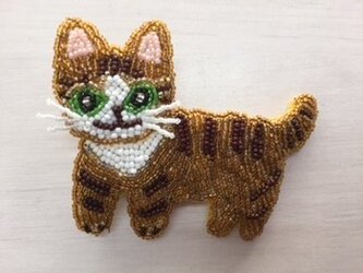 トラ猫ブローチの画像