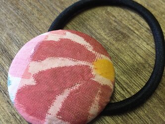 サンガイ*着物リメイク*ヘアゴム*銘仙の画像