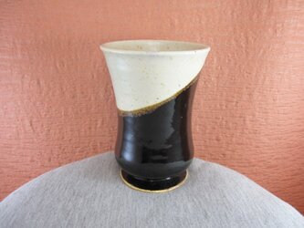 陶器ゴブレット 朝顔型（白・黒：再販）の画像
