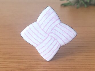 七宝帯留め「花のうた」淡桃色の画像