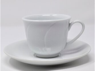 有田焼　窯元　博泉窯　白磁コーヒー碗　シンプル　きれいな白磁　贈り物　ギフト　コーヒーカップ　カップ　ソーサ　食器の画像