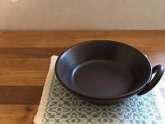 手織り　ポットマットの画像