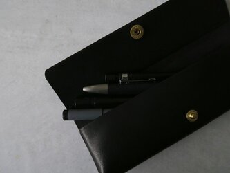 Pen case_bk_S_真鍮ホックの画像