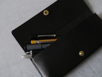 Pen case_bk_M_真鍮ホックの画像