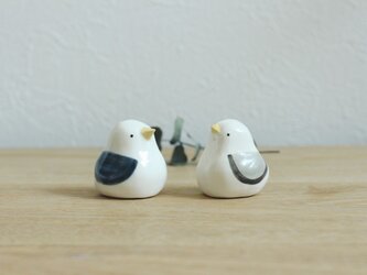 【暦鳥・夏】かもめ（紺）※受注制作　国産ヒノキの木箱入りの画像