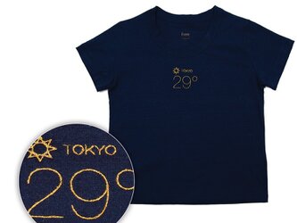 ボディーからオリジナル。お土産・プレゼントに。東京の気温の刺繍 Ｔシャツ　Tcollectorの画像