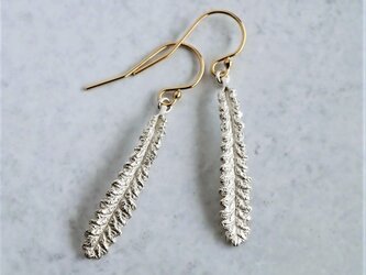 Lavender leaf earrings {EP056SV}の画像