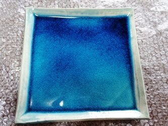 エジプト青釉　角皿　ＥＢ5の画像