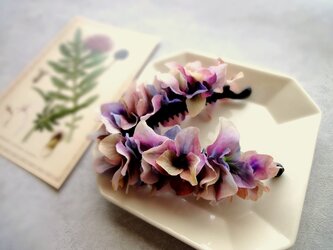 紫陽花のバナナクリップ ■ 水彩画トーン 紫陽花 ■ モーブの画像