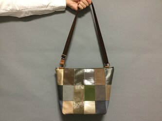 【オーダー制作】レザーパッチワークショルダーバッグ341の画像