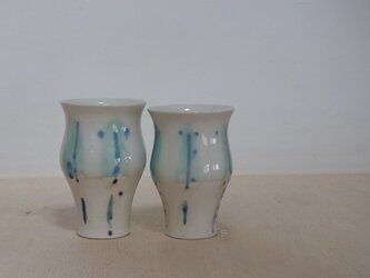 ペアビアカップ　青の画像